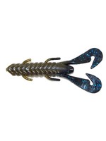 Gambler Burner Craw - Green Pumpkin Black Blue Glitter Tip Tail