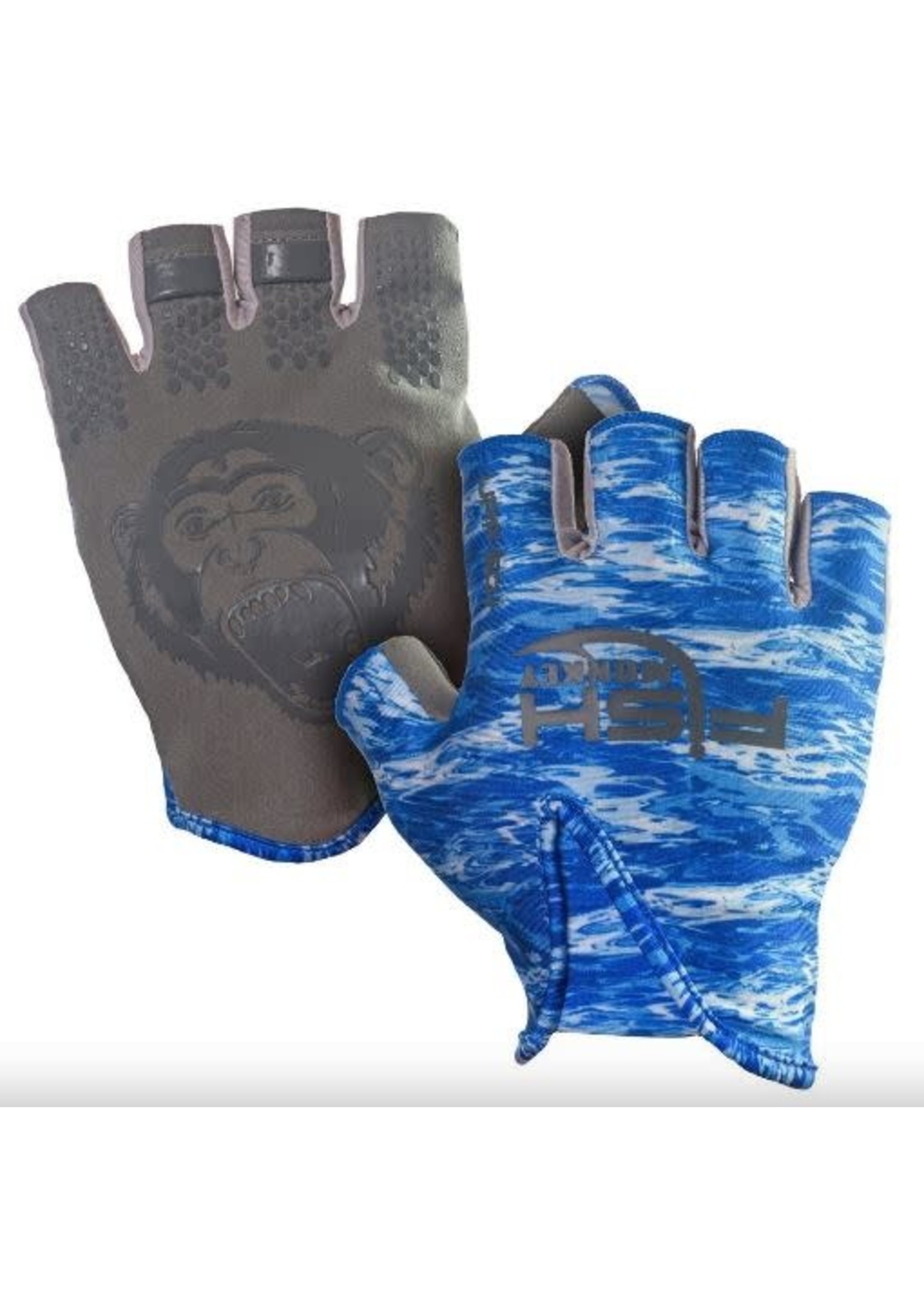 Fish Monkey Stubby Guide Gloves - Blue Water - Medium