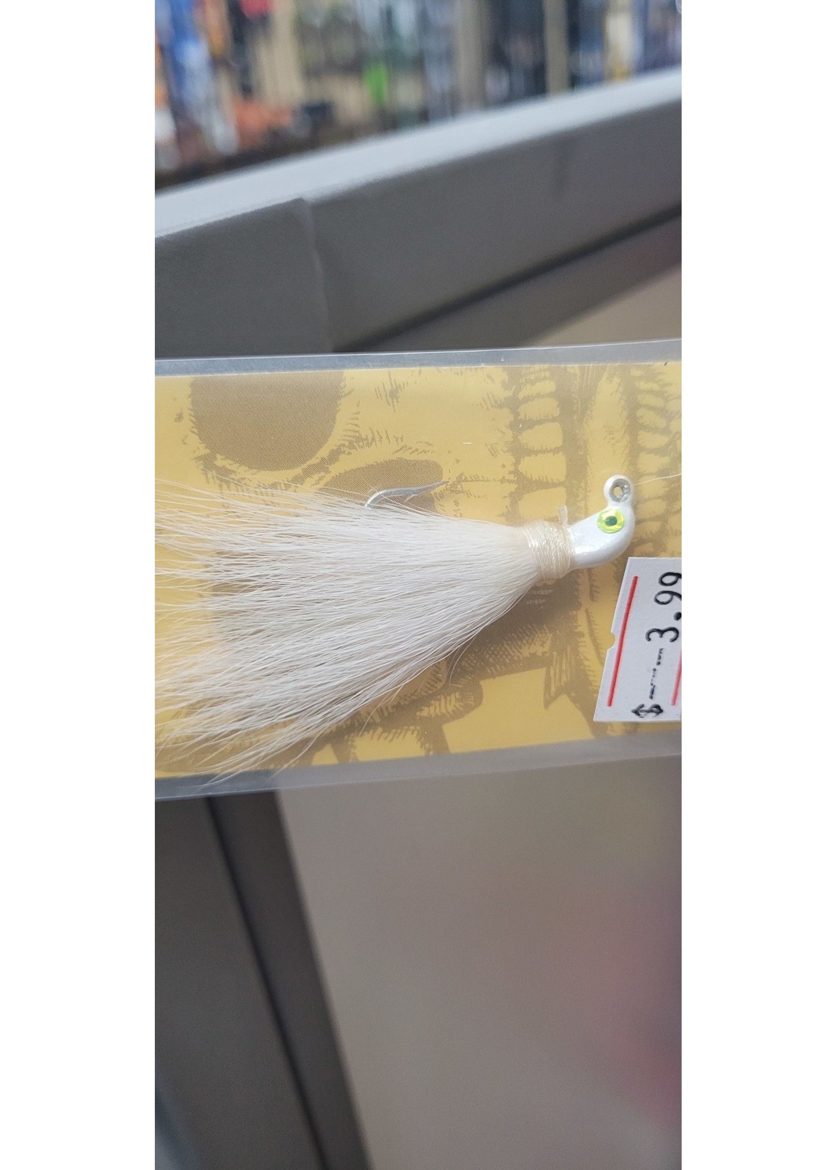 Calcutta Ultra Jig - 1/8oz White / Chartreuse Flash