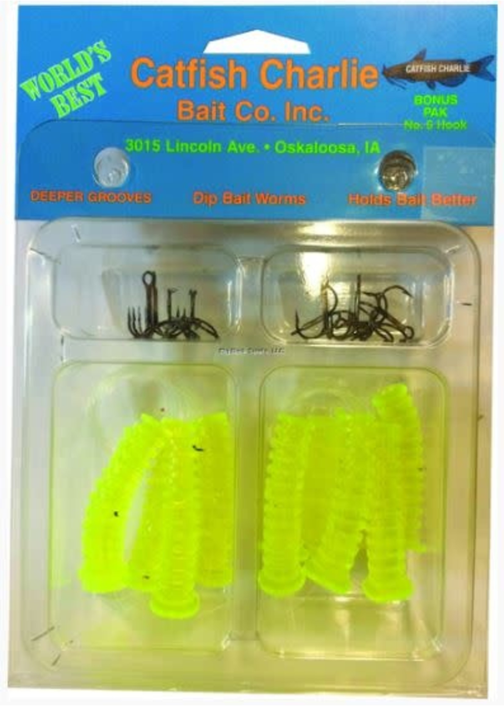 Dip Bait Worms - Chartreuse - Brothers Outdoors LLC