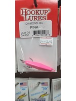 Hookup Lures Diamond Jig - Pink 3/4oz