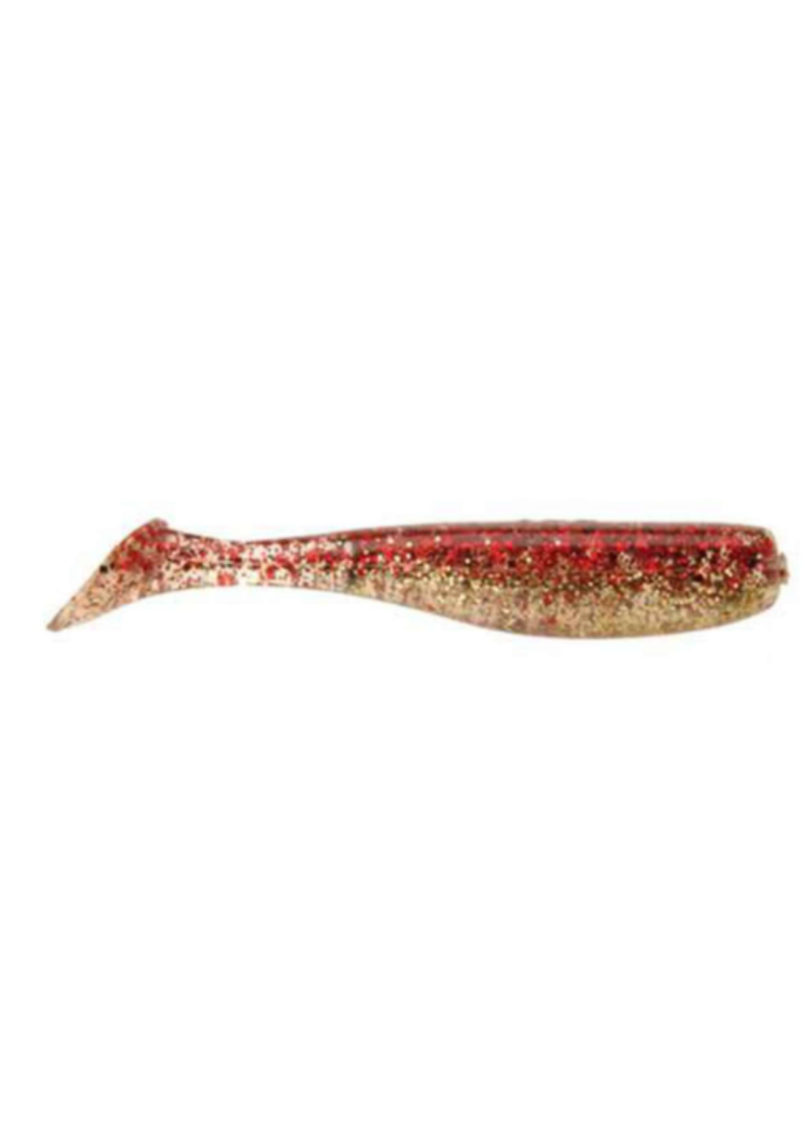 DOA CAL Series Shad Tail - Red Gold Glitter 408