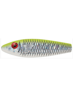 MirrOlure Series III Rattling Sinking Twitchbait, 3 5/8", 3/8 oz, Chartreuse Back/Pearl Belly/Silver
