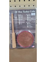 Ol' Hen Tukey Calls Pot Call - Purple Heart Wood with Copper over Glass