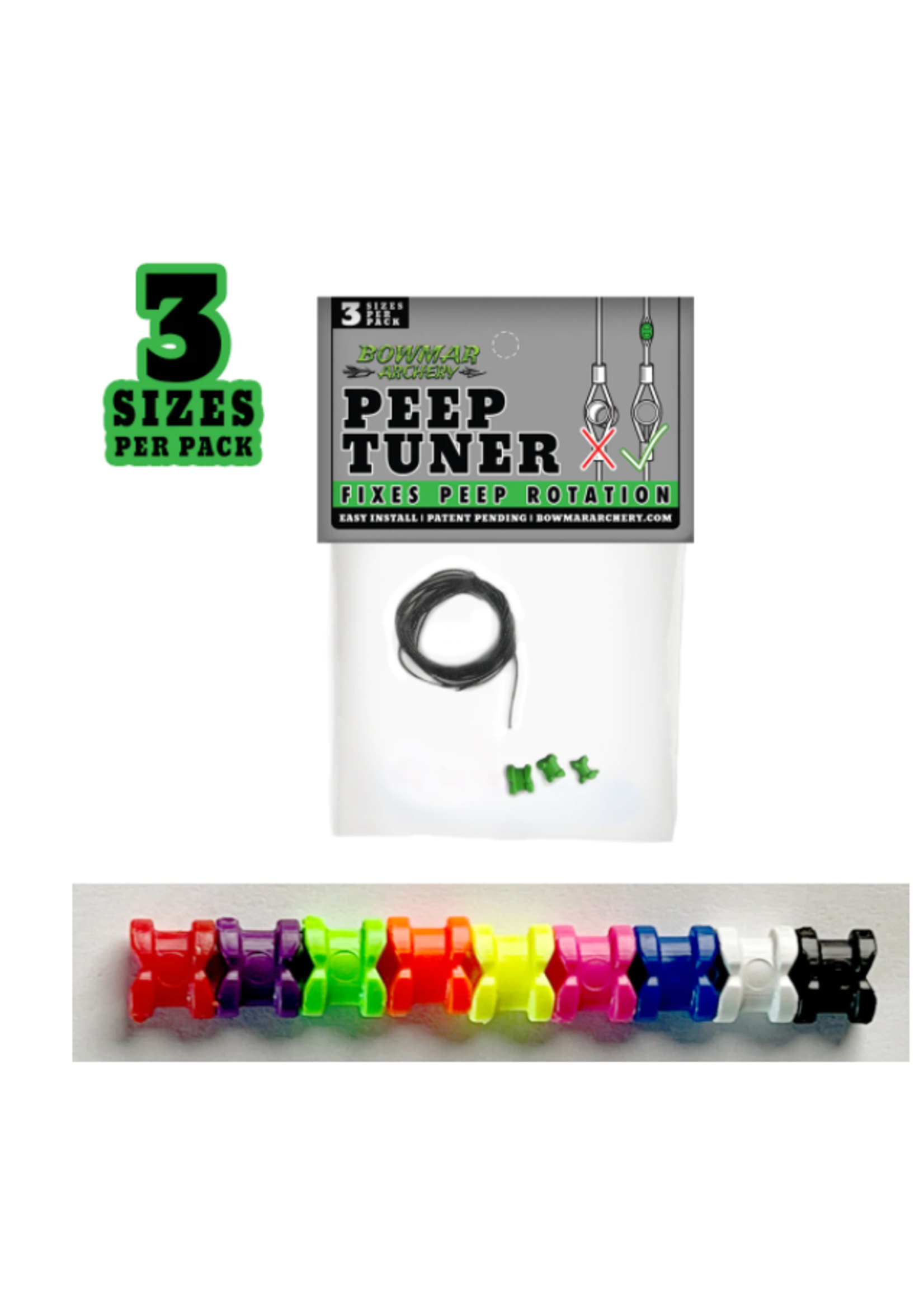 Bowmar Peep Tuner - Blue