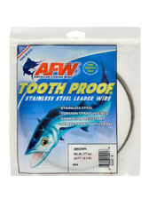 38 lb AFW TOOTH PROOF SINGLE STRAND WIRE-STAINLESS STEEL #4 