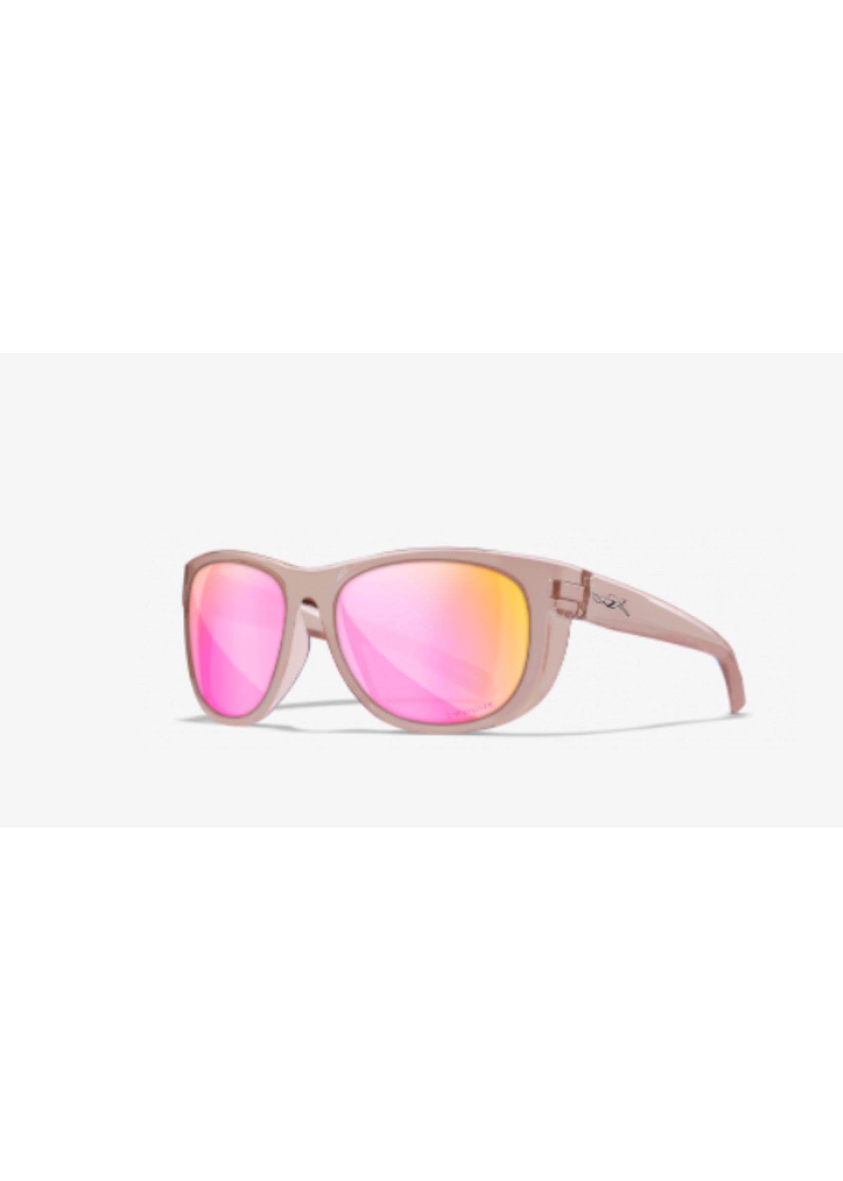 Wiley X Weekender - Captivate Polarized Rose Gold Mirror Lenses with  Crystal Blush Frame