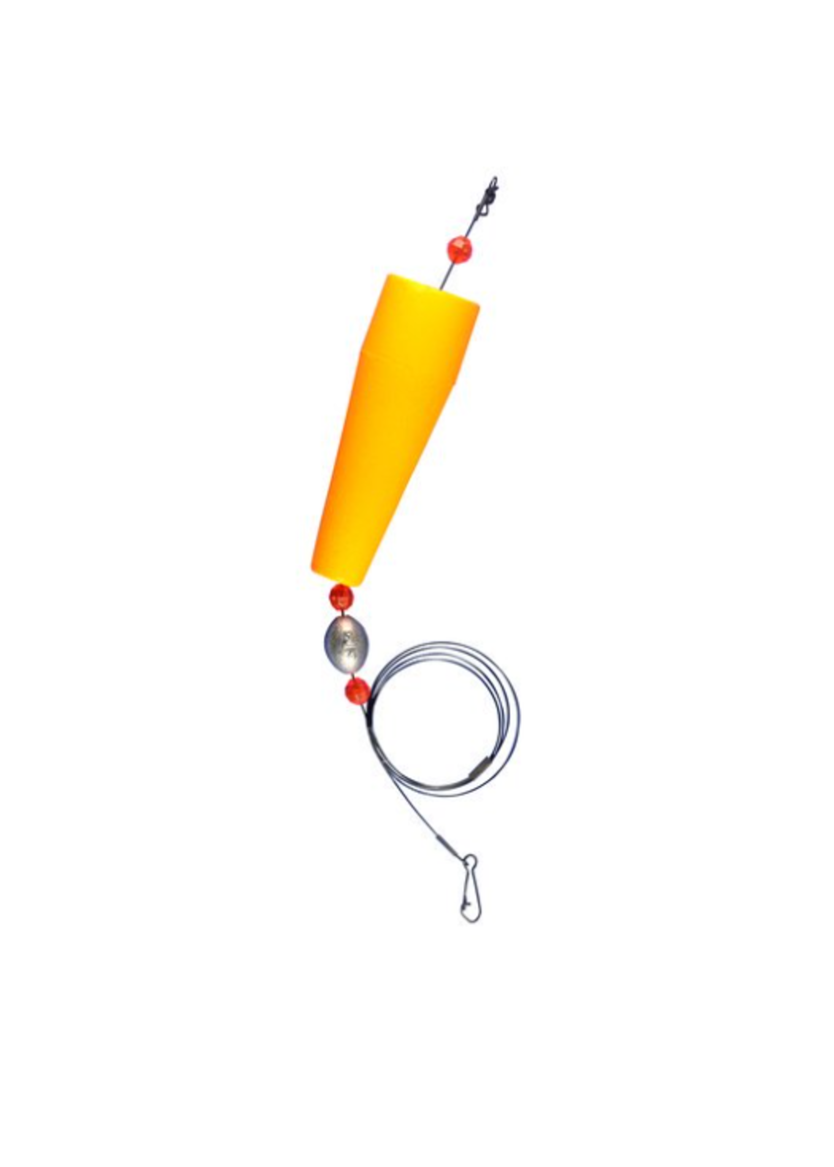 Weighted Popping Cork Orange 4 With 33 Wire Leader - Brothers