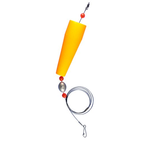 Weighted Popping Cork Orange 4 With 33 Wire Leader - Brothers Outdoors LLC