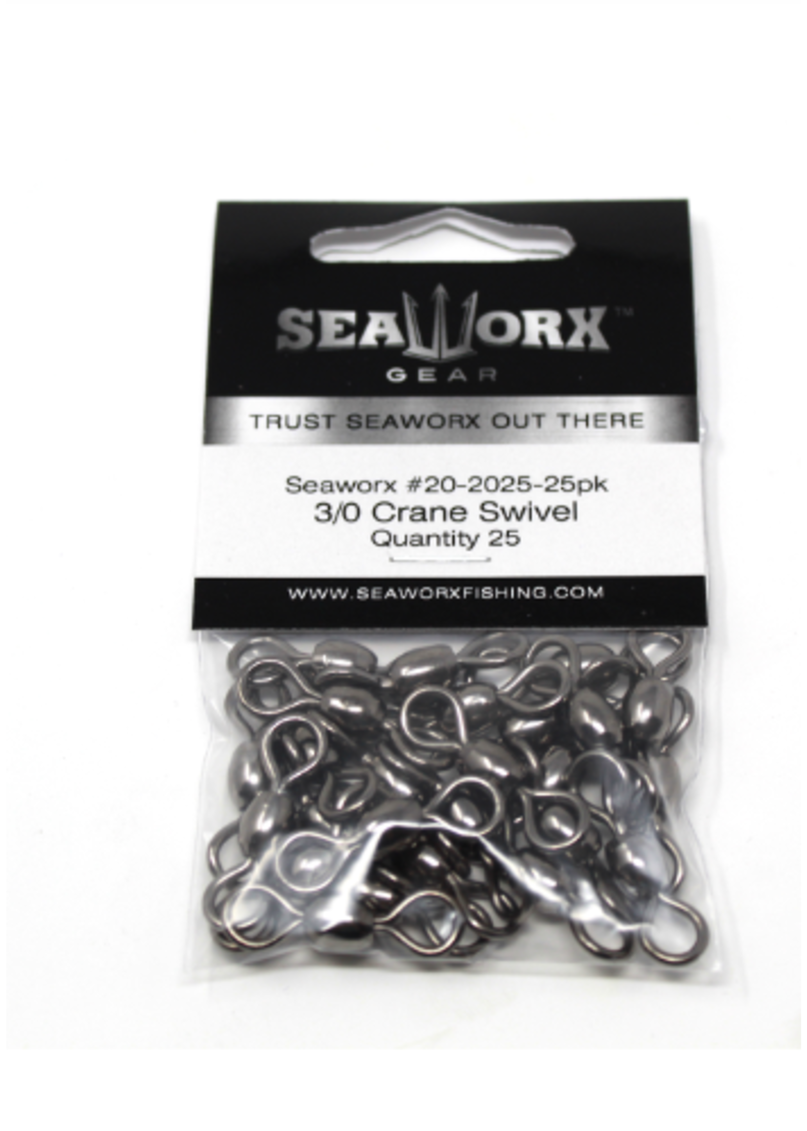 SeaWorx Fishing 3/0 Crane Swivel 220lb - 25ct