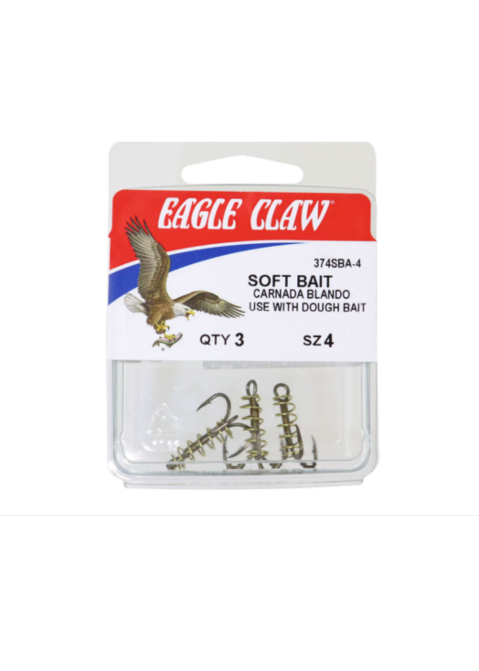 Eagle Claw Soft Bait Treble Hook  Size 4