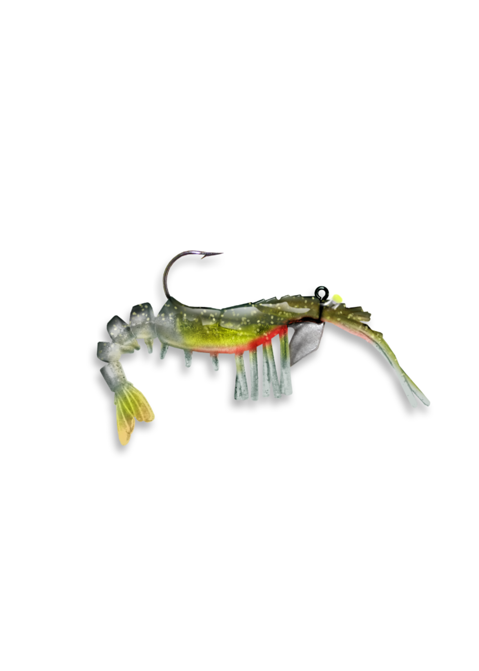 Vudu Shrimp, 3.25 Softbait 1/4 oz, Green Hornet, 2 Count