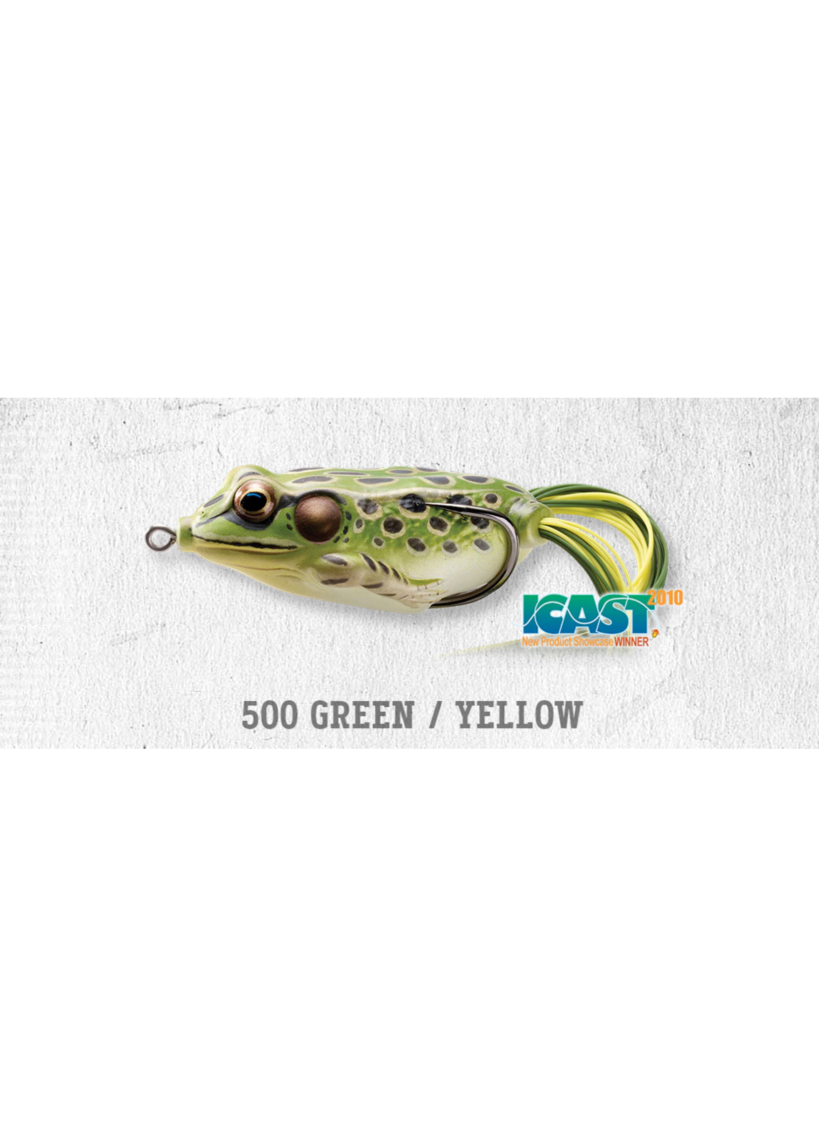 Live Target Hollow Body Frog - 1.75" Green / Yellow
