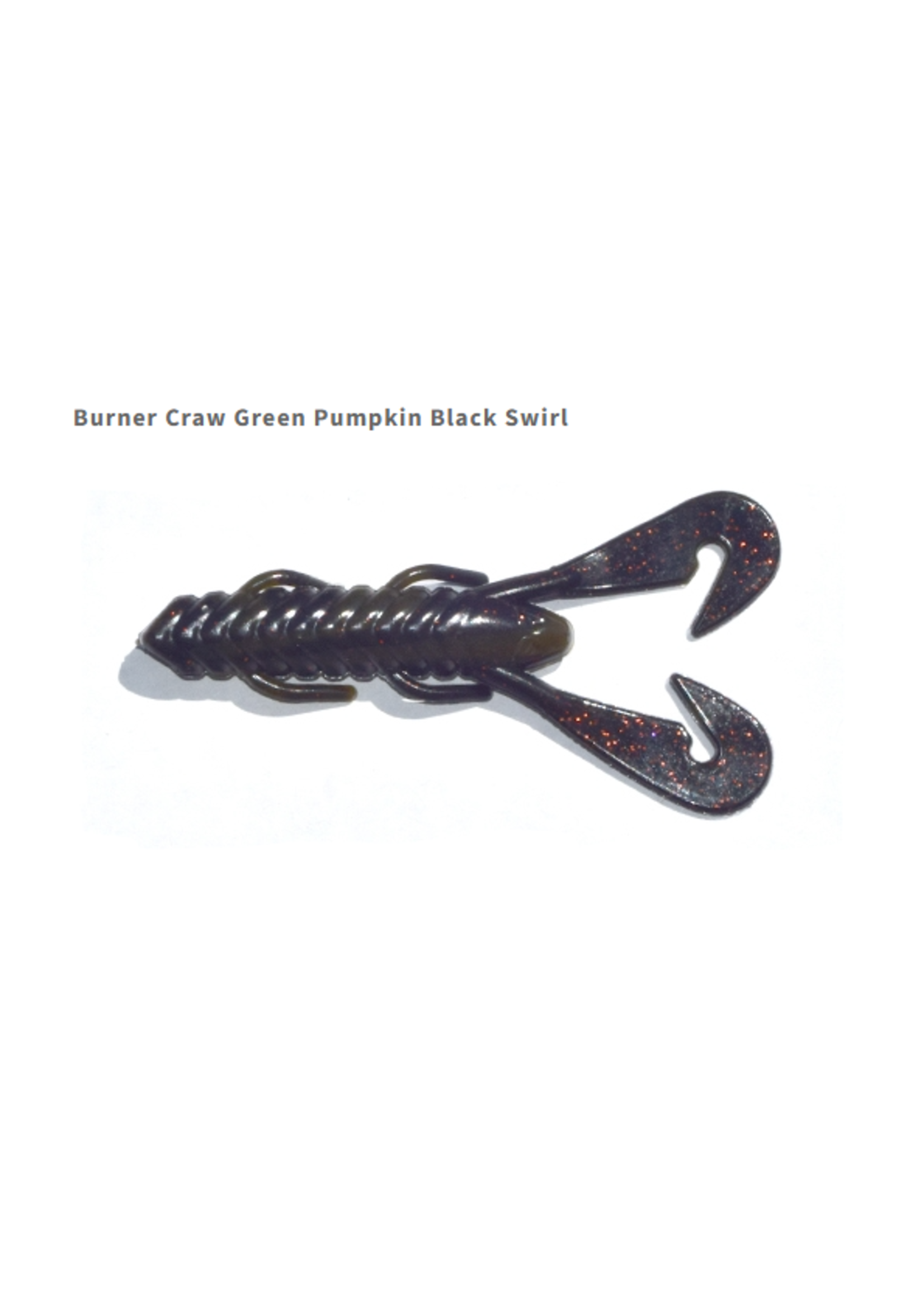 Gambler Burner Craw - Green Pumpkin Black Swirl