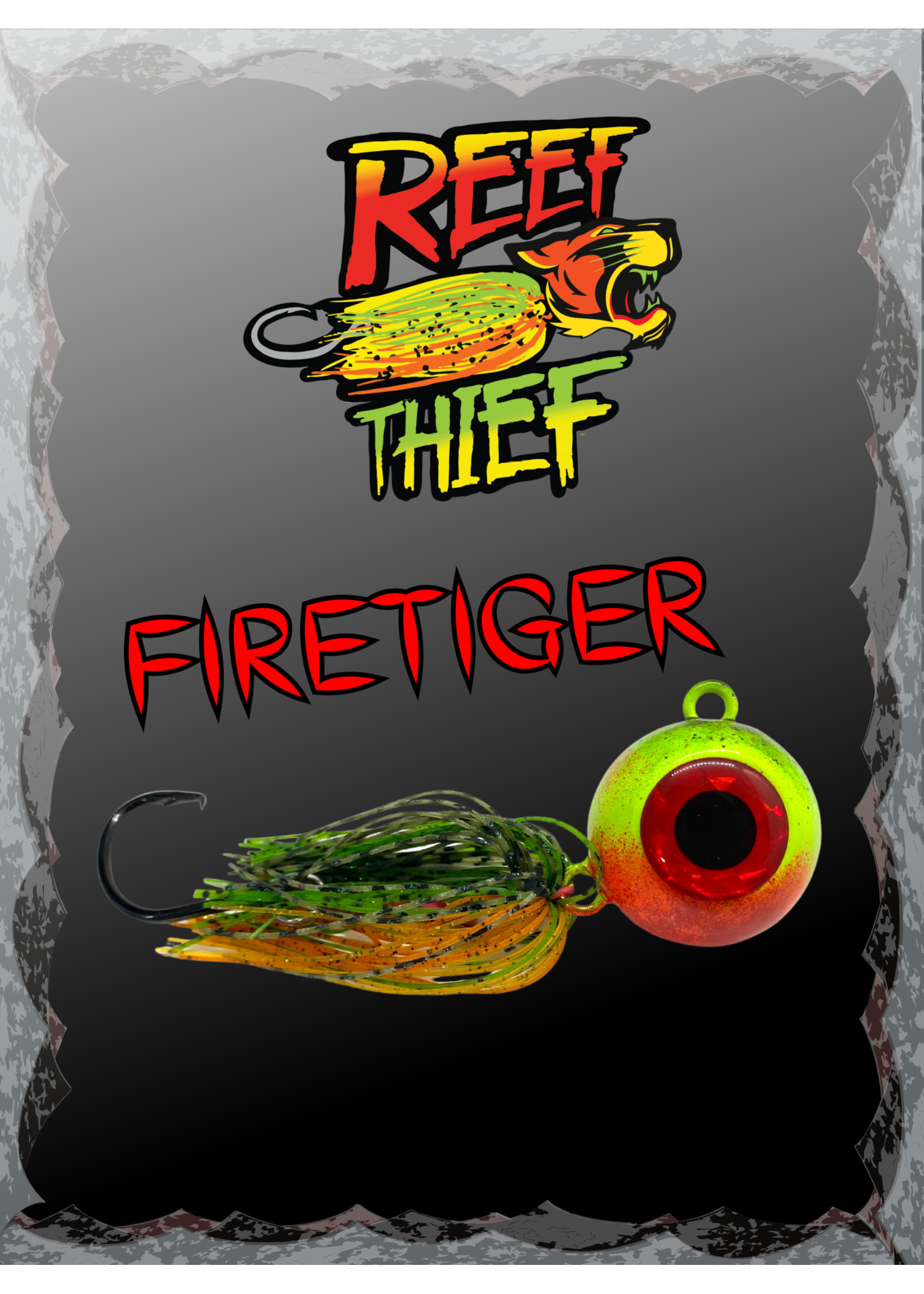 Slay & Fillet Reef Thief Jigs - 8oz Fire Tiger