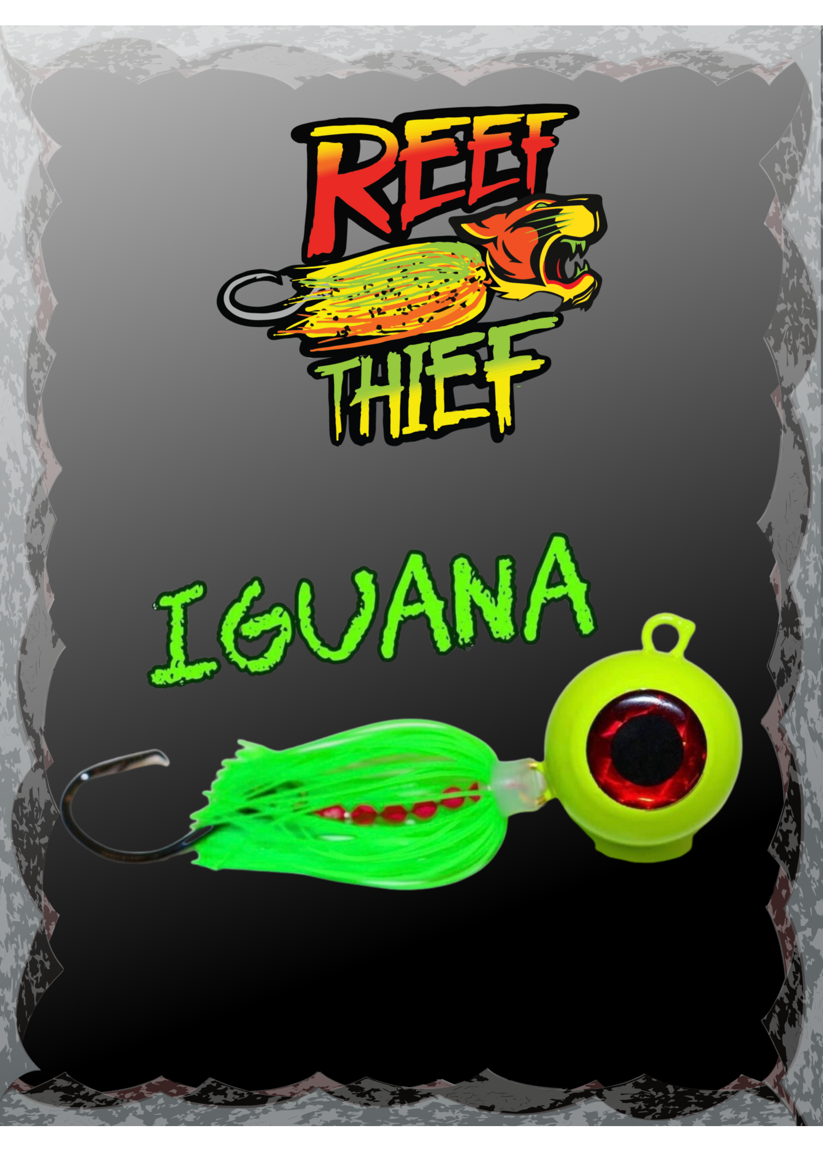 Slay & Fillet Reef Thief Jigs - 8oz Iguana