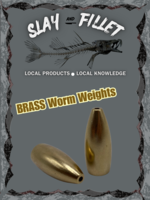 Slay & Fillet Brass Bullet Weights - 1/2oz