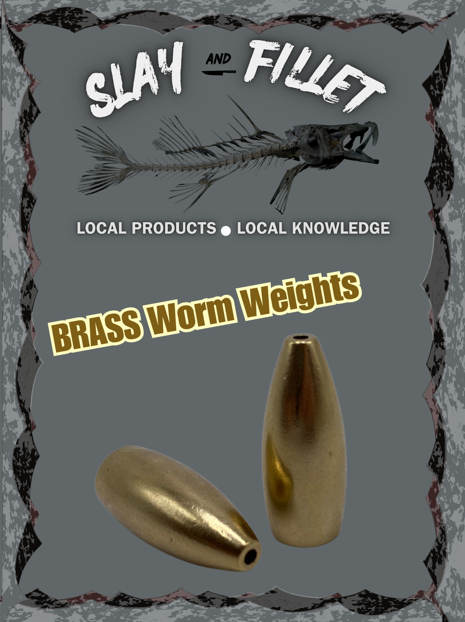 Slay & Fillet Brass Bullet Weights - 1/2oz - Brothers Outdoors LLC