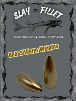 Slay & Fillet Brass Bullet Weights -1/8oz