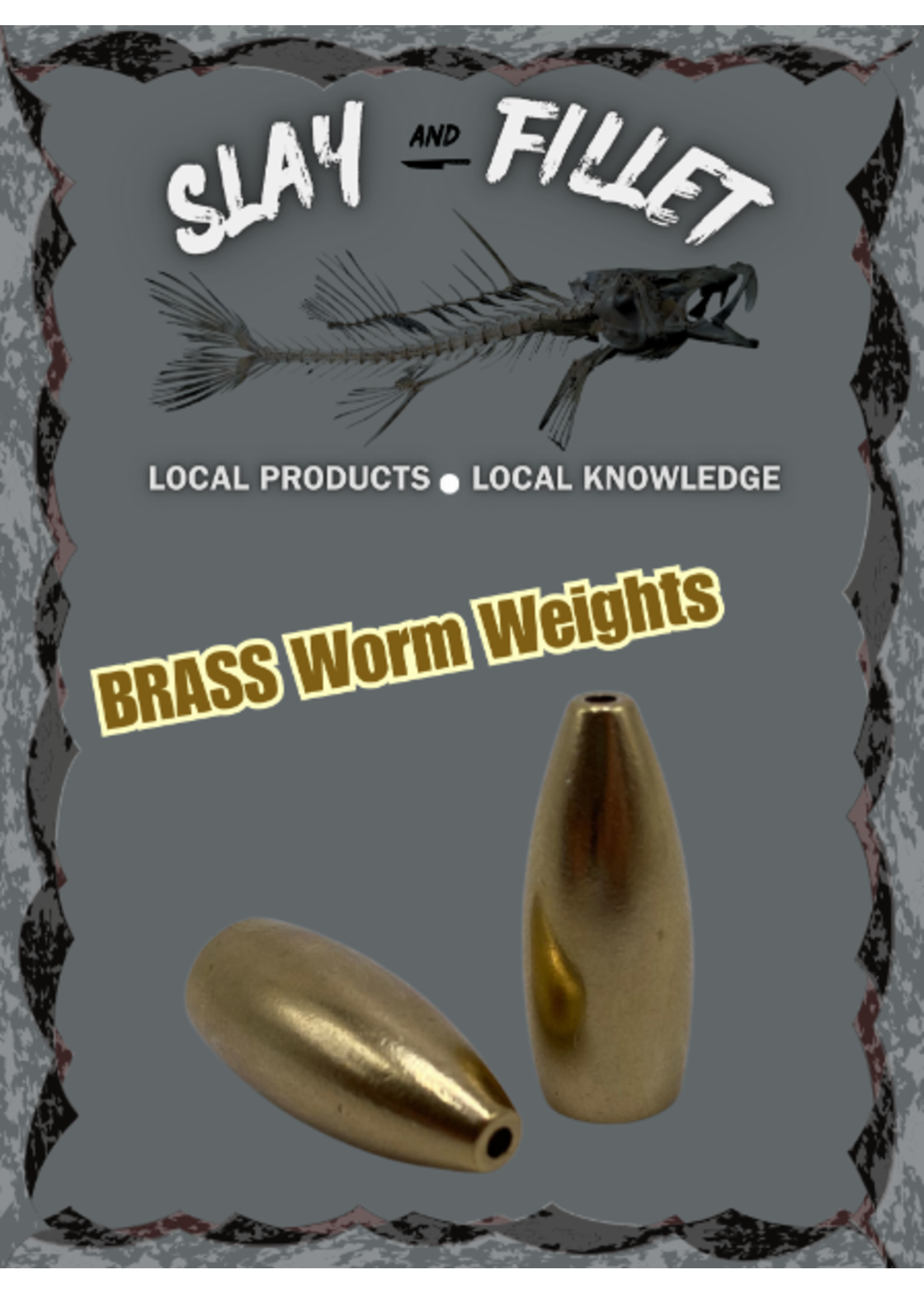 Slay & Fillet Brass Bullet Weights - 1/4oz