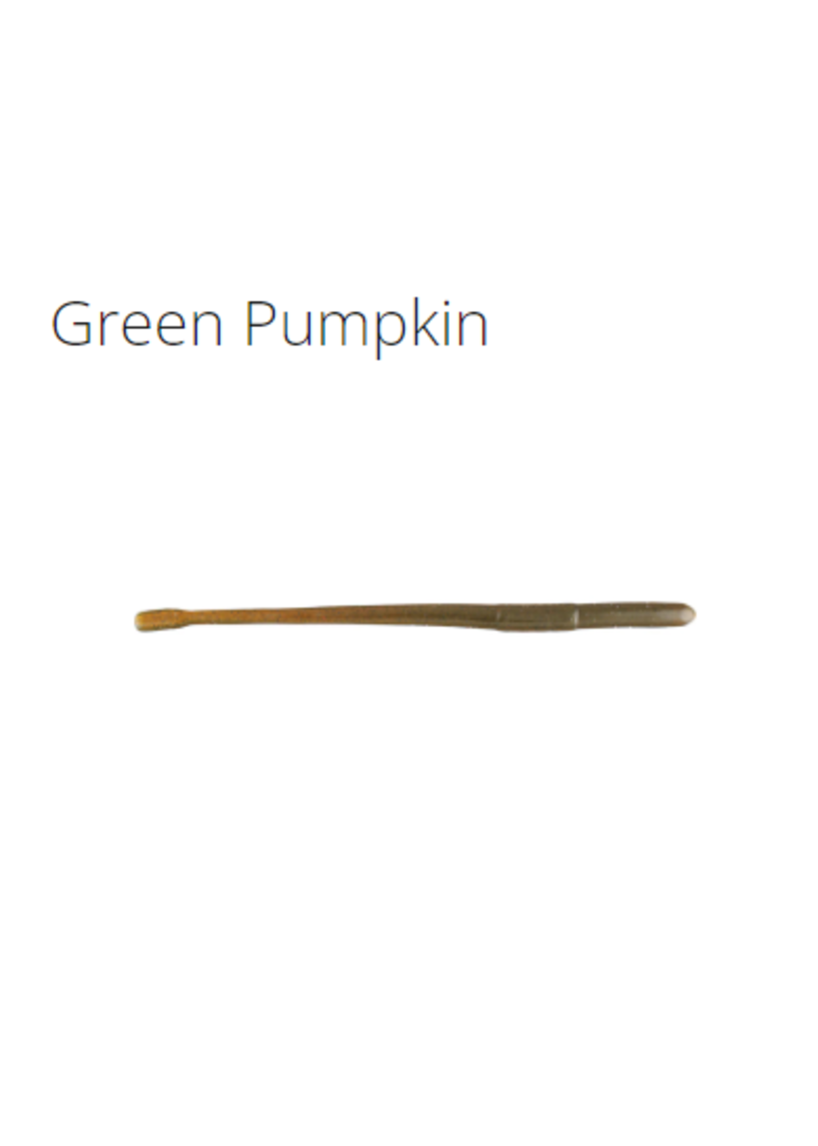 Roboworm 6" Straight Tail - Green Pumpkin Black Flake