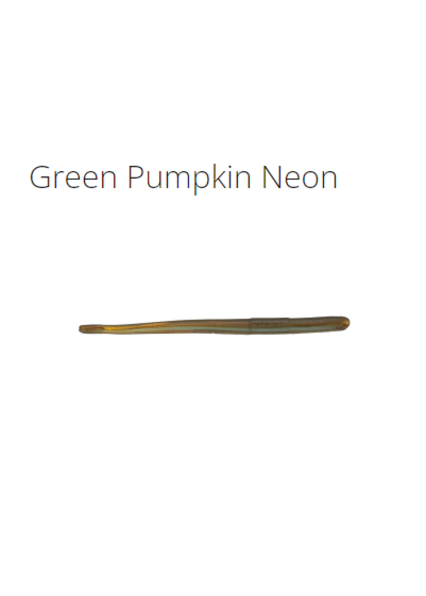 Roboworm 6" Straight Tail - Green Neon Pumpkin
