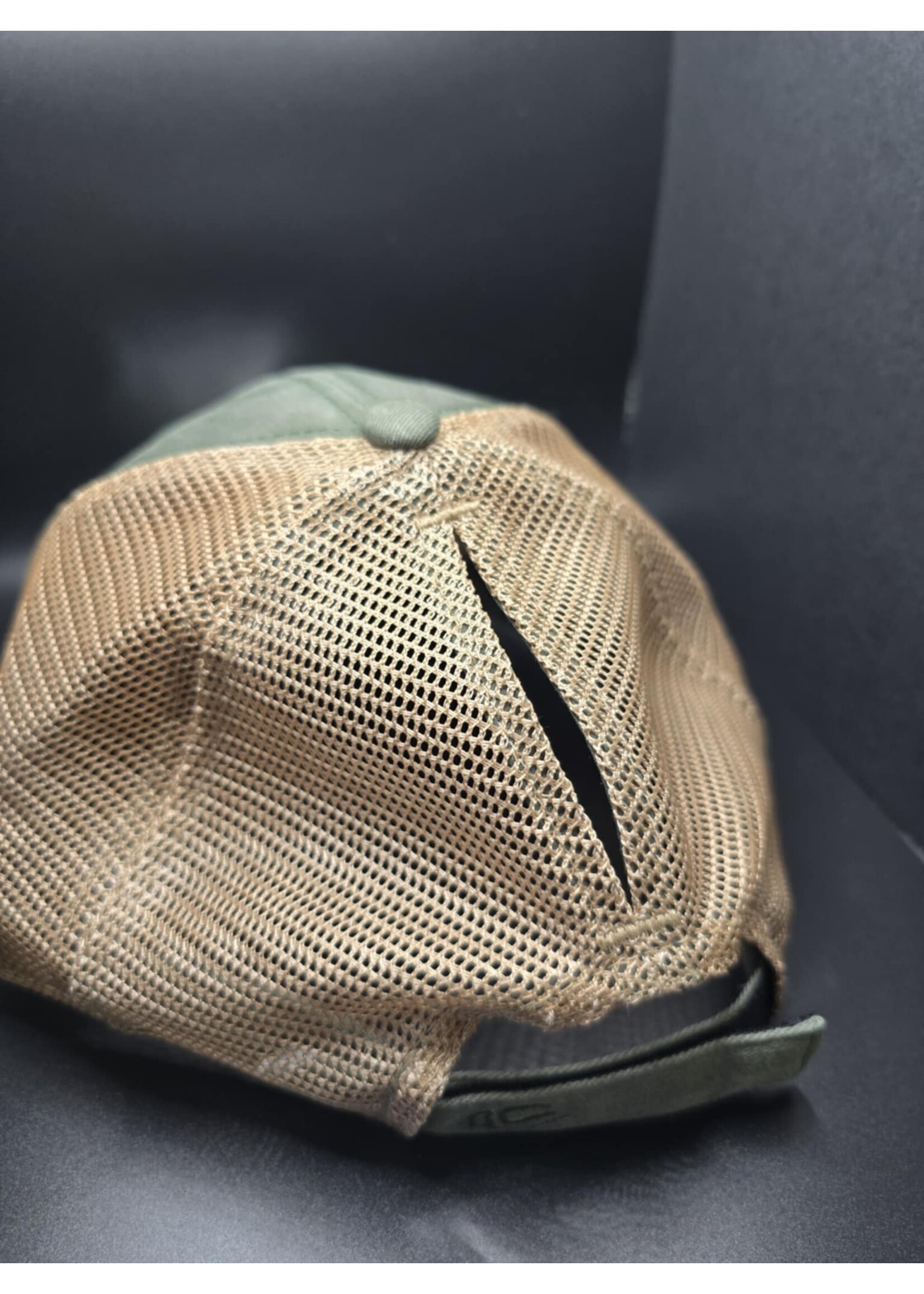 Brothers Outdoors Patch Hat - Ladies Pony Tail - Coral