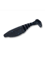 Gary Yamamoto Paddle Tail Zako 4" - Black With Blue (021)