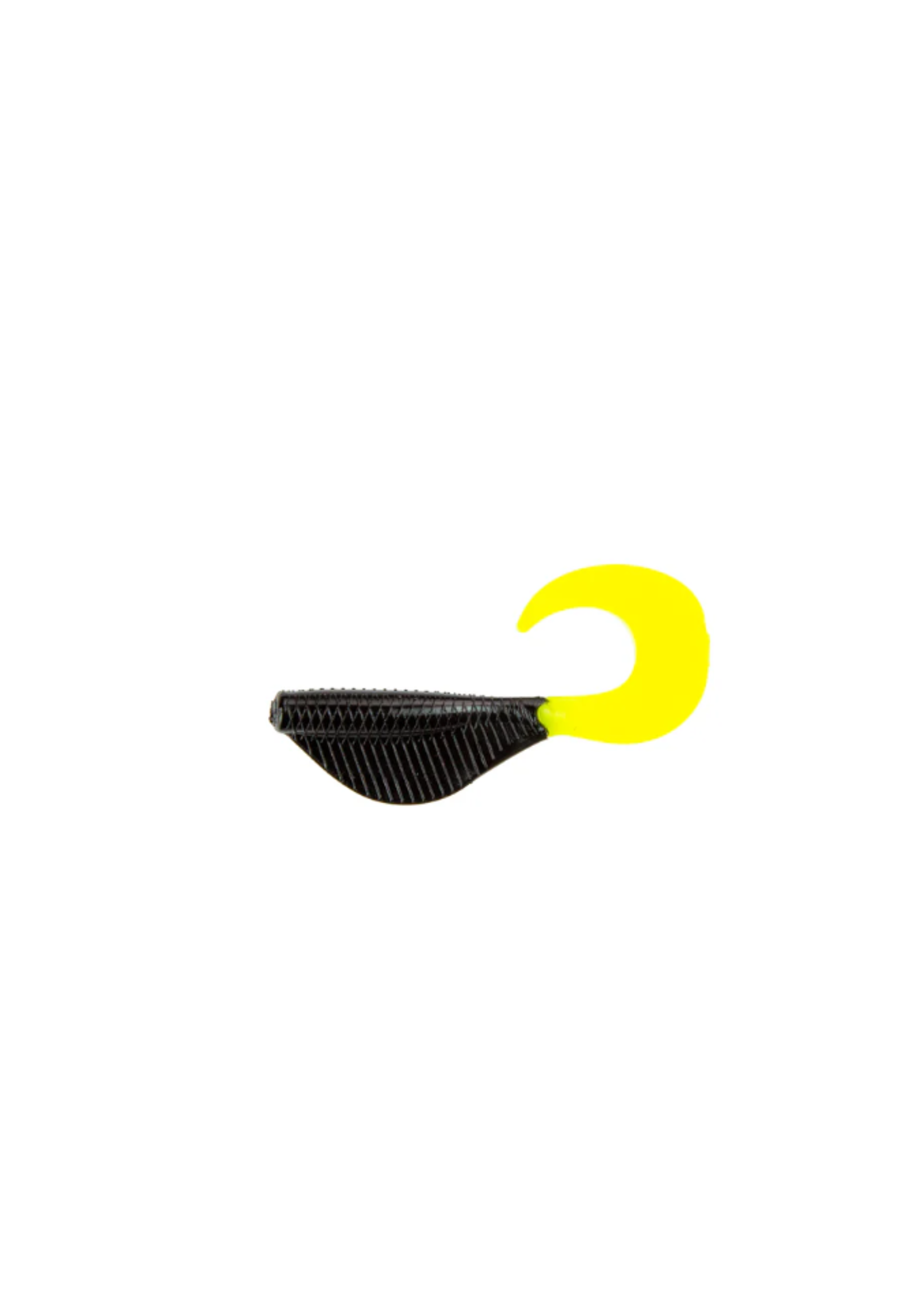 6th Sense Curly Clobber 2" Curly Tail - Black-Treuse