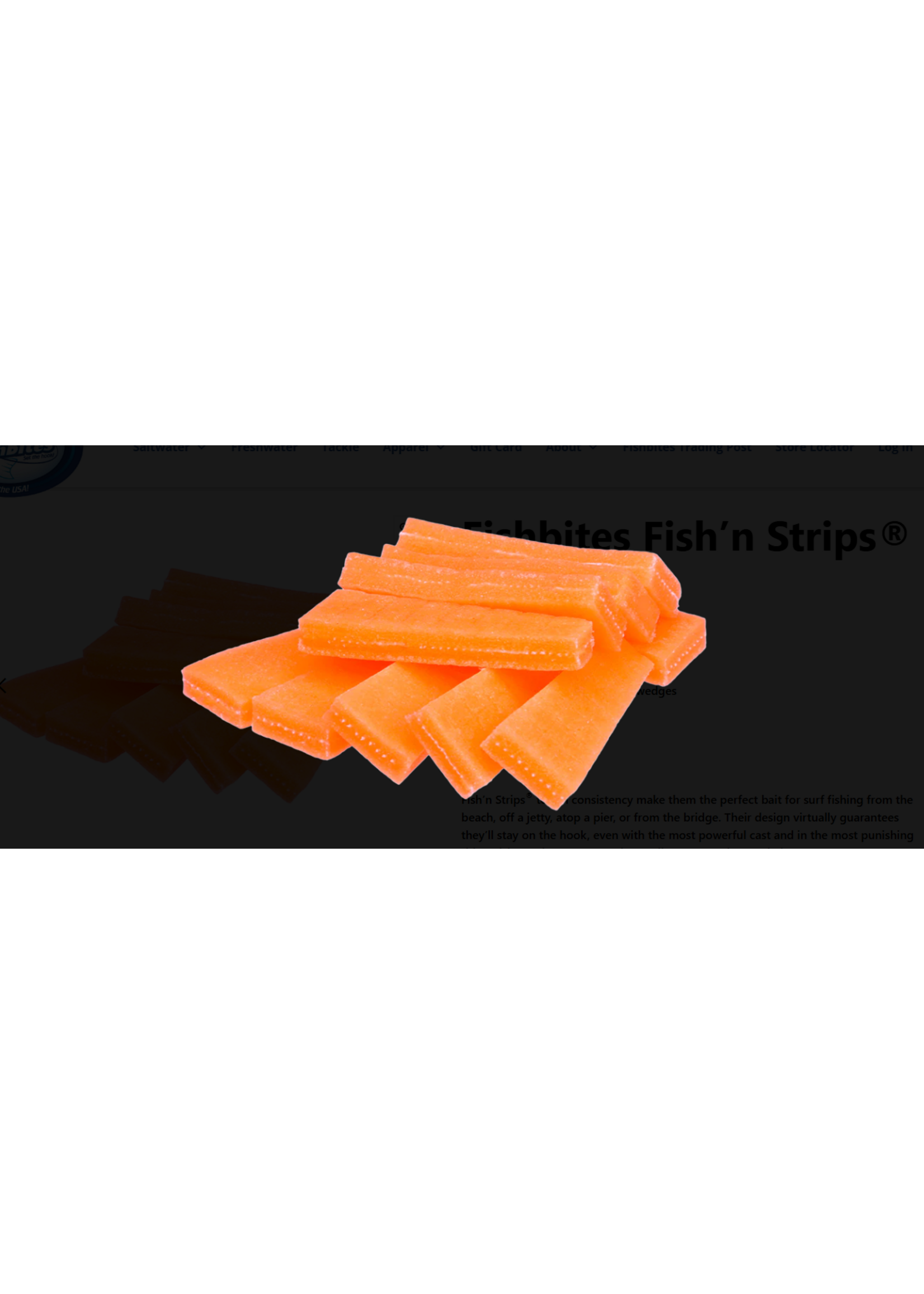 Fish Bites Fish'n Strips Sand Flea - Orange 15ct