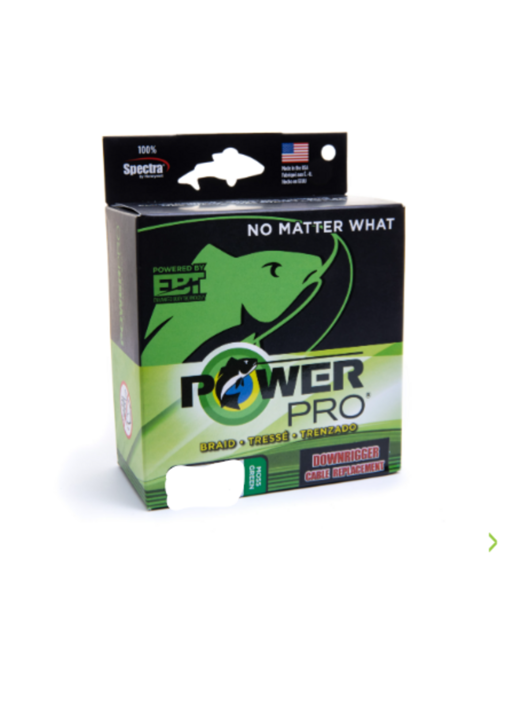 Power Pro Downrigger, 150 lb 100 yd Moss Green
