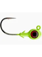 Z-Man Z Man Trout Eye X Jighead, 3/16oz Chartreuse/Red 3pk