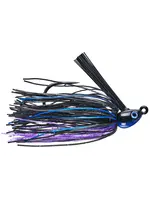 Dirty Jigs DJ No-Jack Swim Jig, 1/2oz Black Blue & Purple
