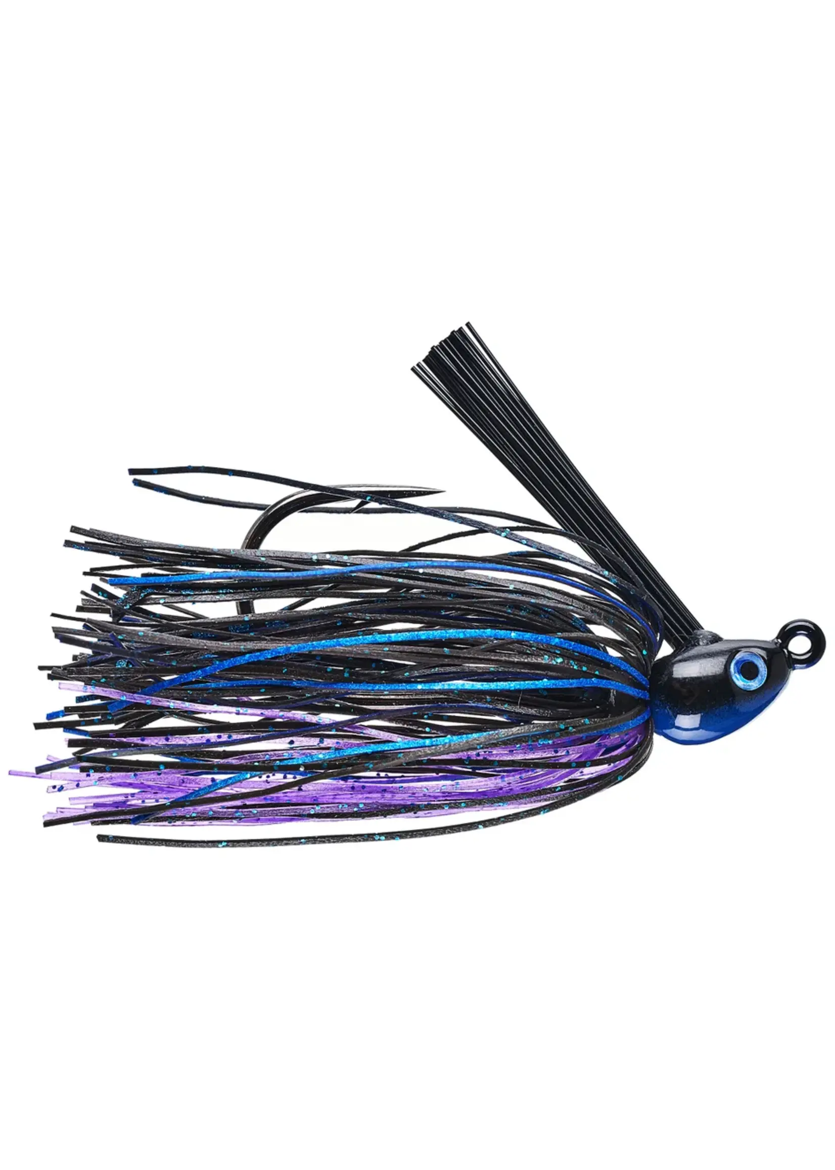 Dirty Jigs DJ No-Jack Swim Jig, 1/2oz Black Blue & Purple