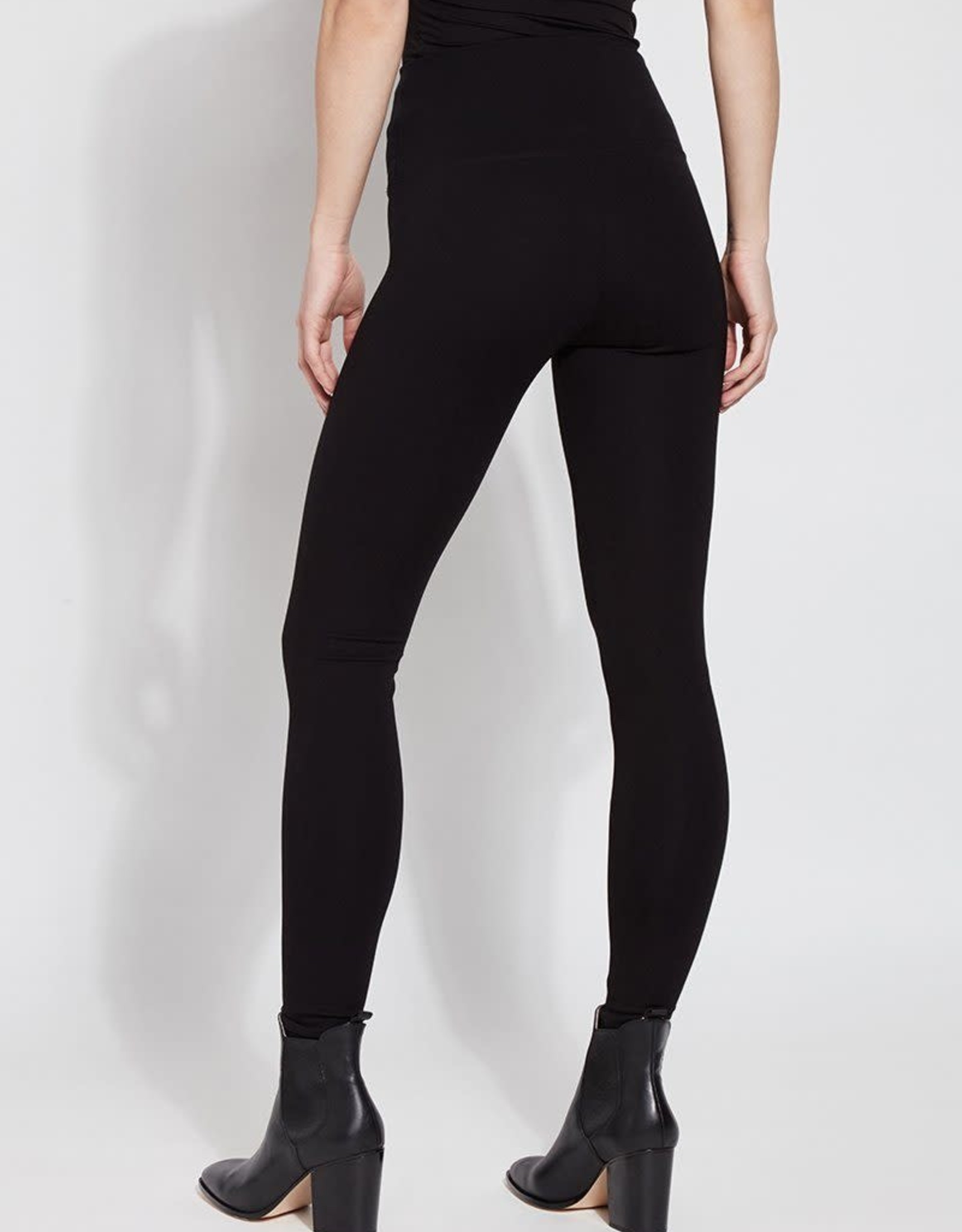 Shop Plus Size Ponte Seam Leggings in Black