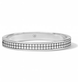 Brighton Brighton Silver Pebble Round Hinged Bangle