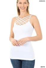 - White Criss Cross Tank