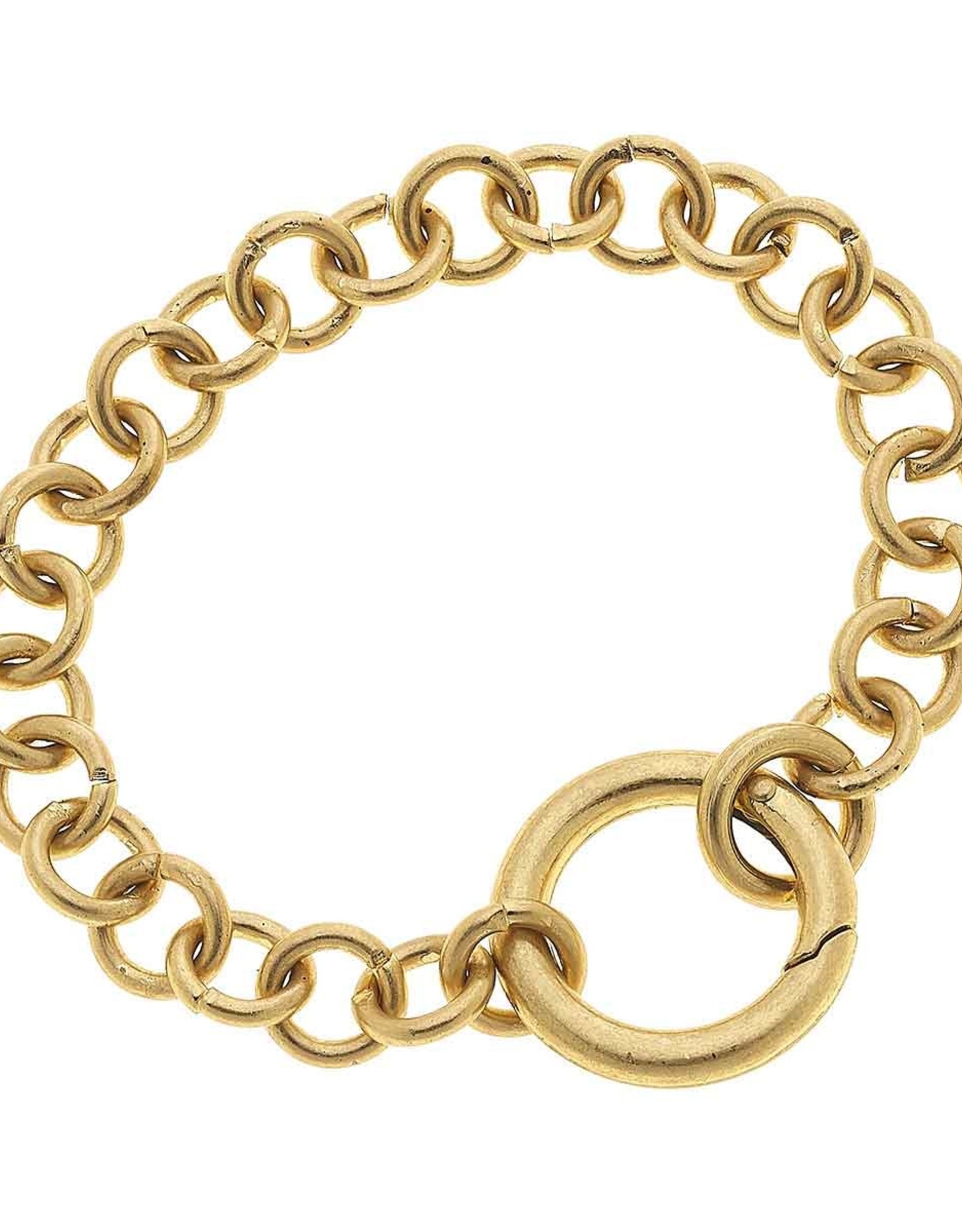 - Gold Ring Chain Bracelet