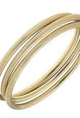 - Bangles in Satin Gold - Set of 3