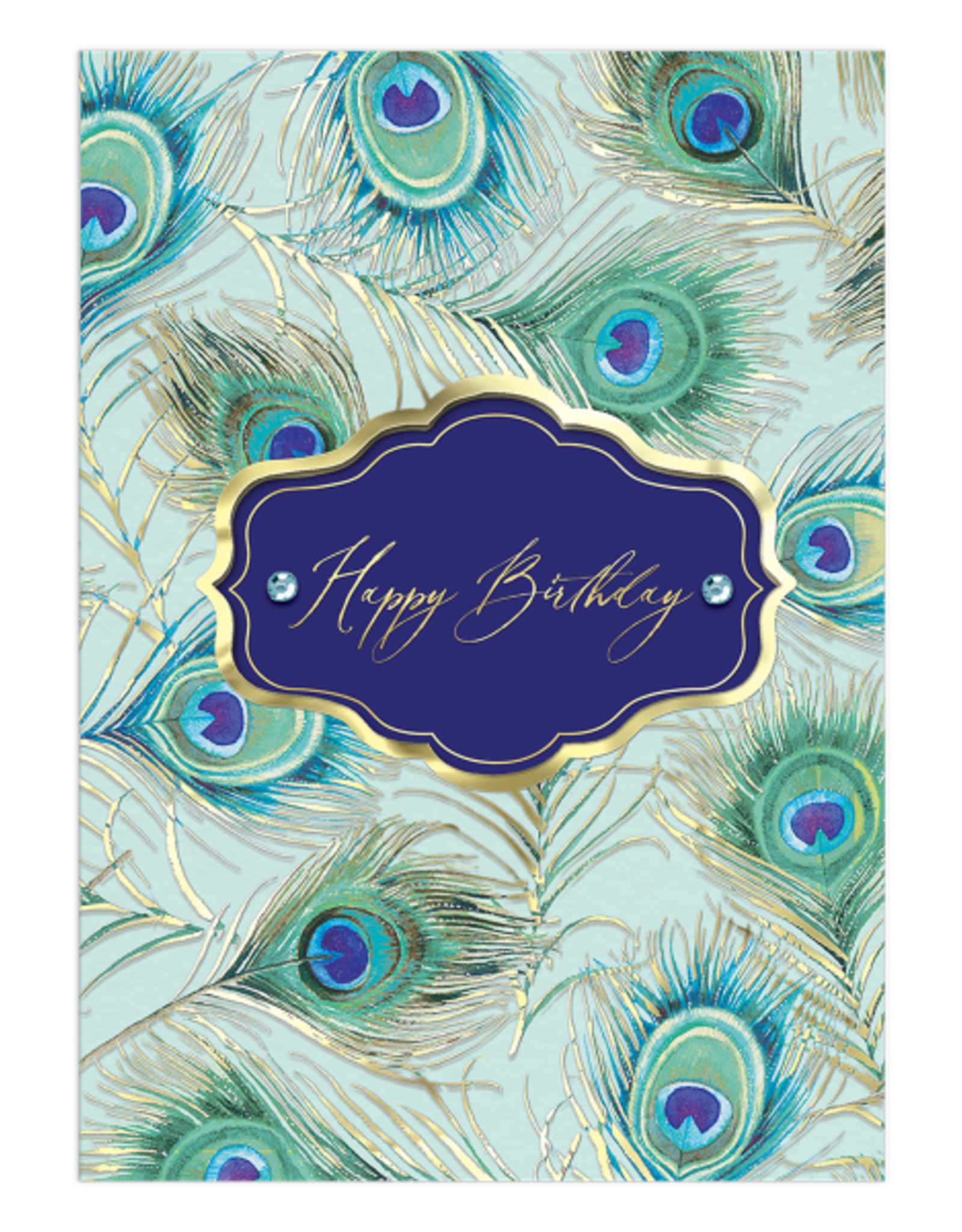 - Peacock Feather Birthday Card