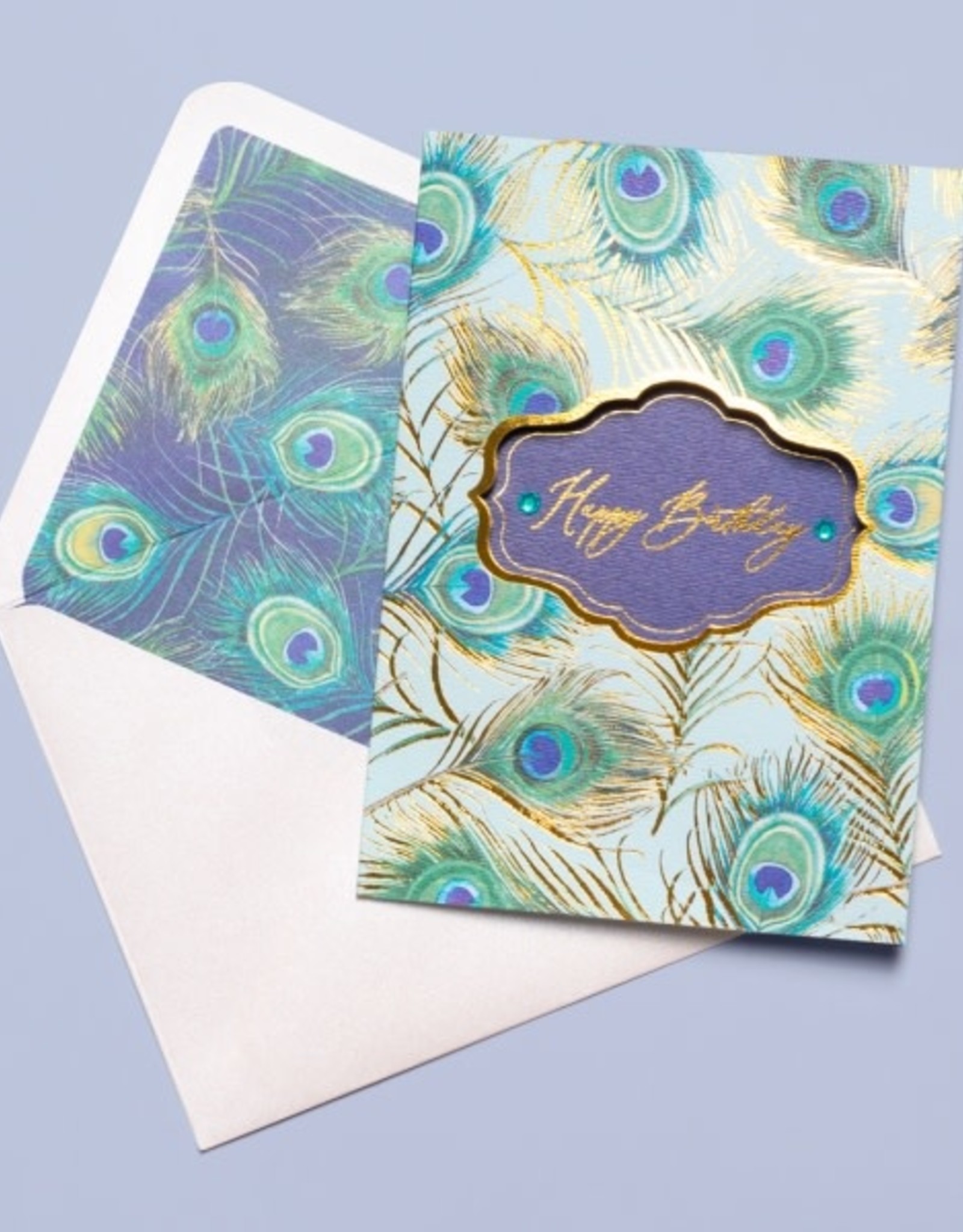 - Peacock Feather Birthday Card