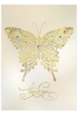 - Golden Butterfly Thank You Card
