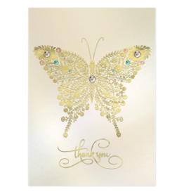 - Golden Butterfly Thank You Card