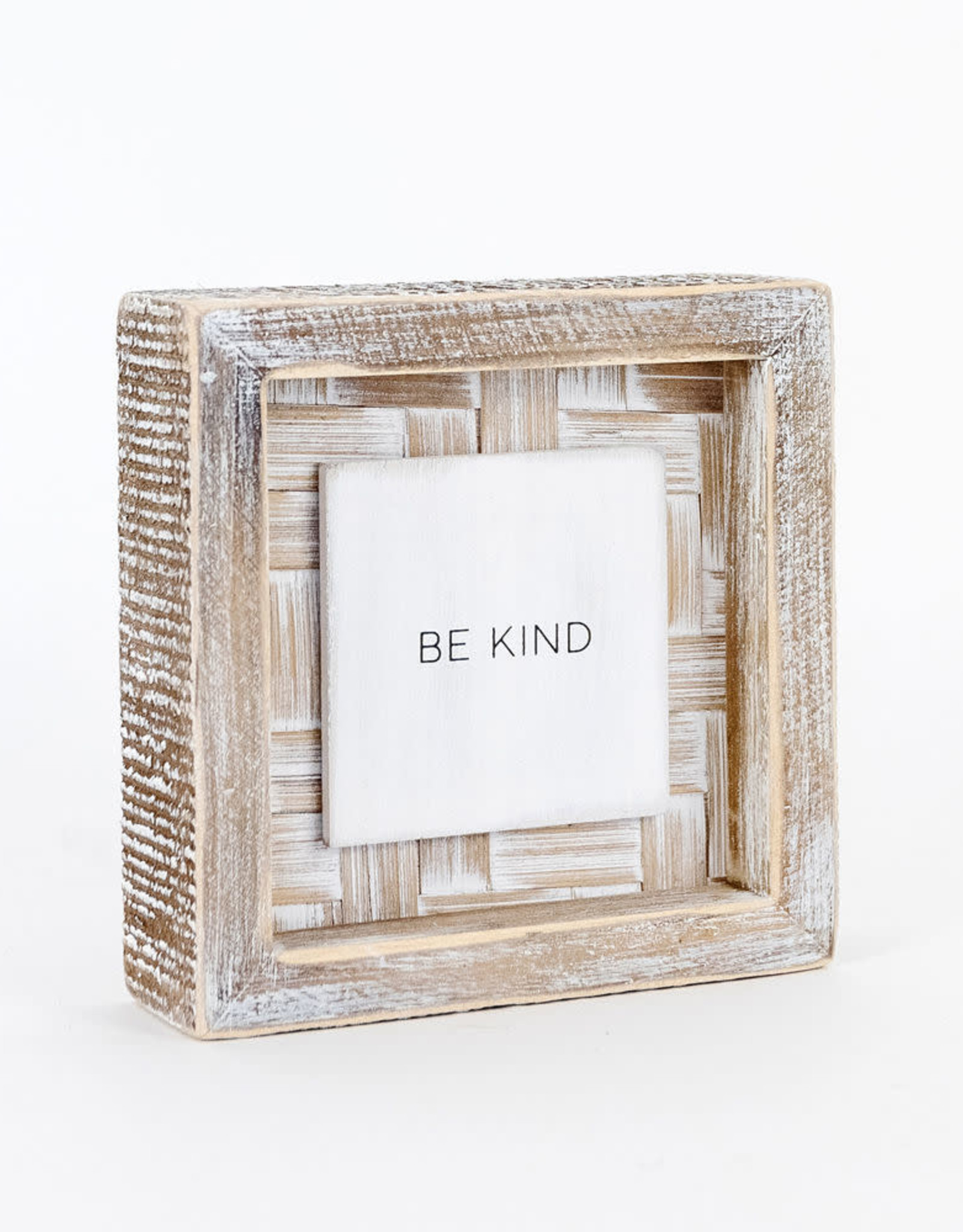 - Be Kind Bamboo Wood Framed Sign 5x5x1.5
