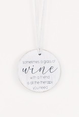 - Wine, Friend, Therapy Wine Bottle Charm
