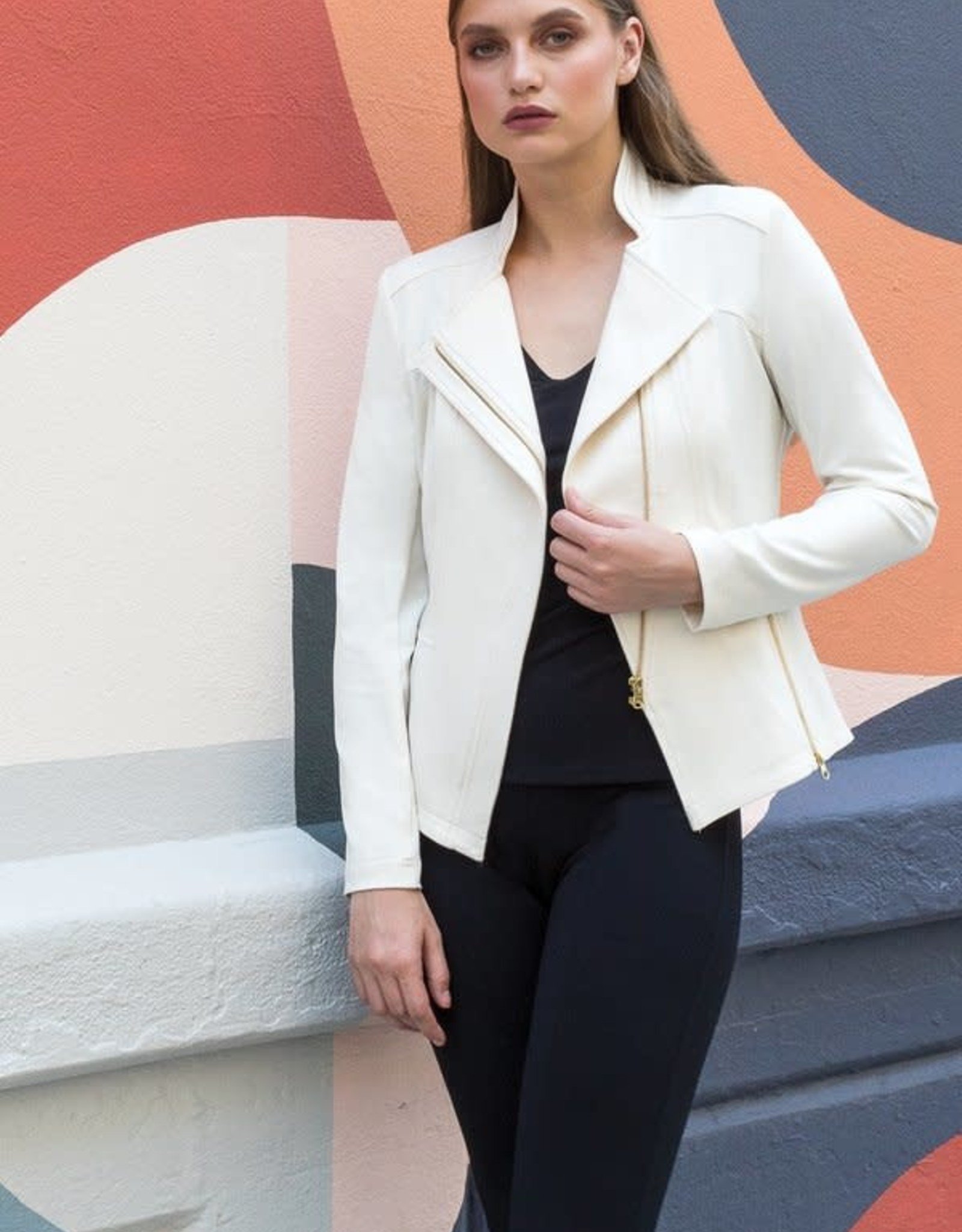 ivory leather jacket