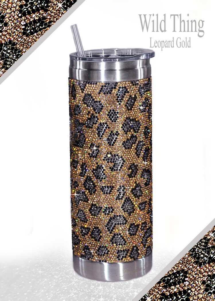 New Embossed Design & traditional pattern Brass Tumbler (Gold Color) - 11  fl oz
