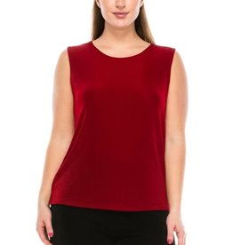 - Solid Red Acelate Tank Top