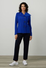 Joseph Ribkoff Royal Sapphire Wide Collar Blazer w/Flat Buttons and Rings