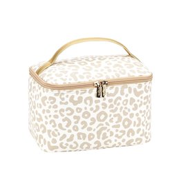 - Natural Leopard Cosmetic Bag